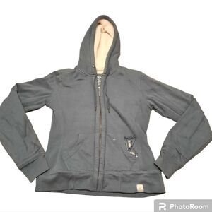 POLARIS Ranger (Women's Small) Fleece Lined Full Zip Hooded Sweatshirt Blue